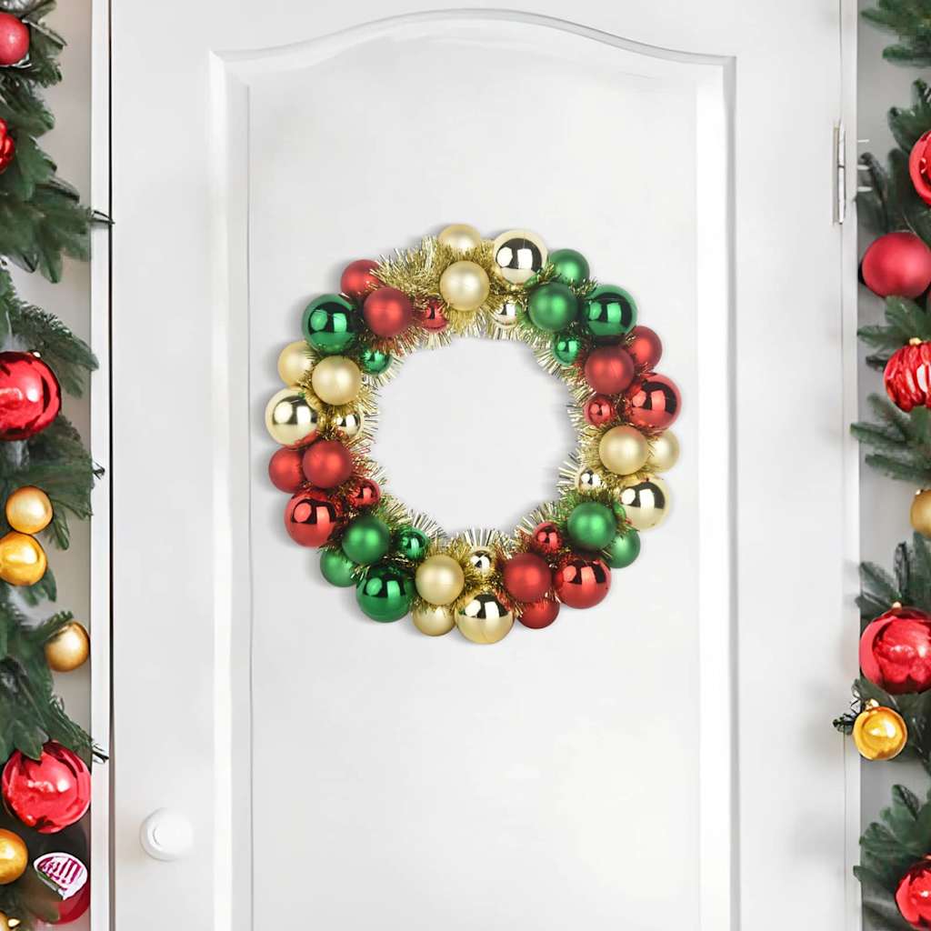 Vidaxl kerstbal kransen 2 pcs multikleur 33 x 33 x 7 cm polystyreen