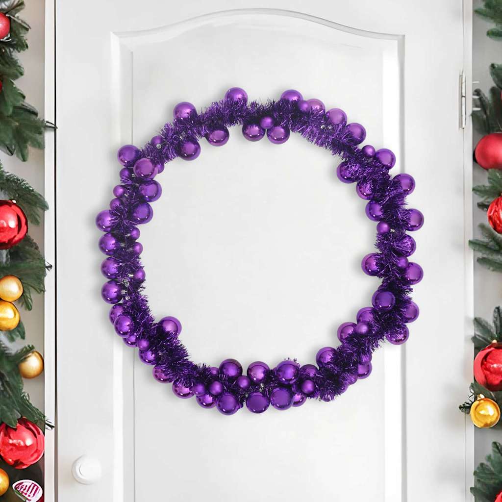 Vidaxl kerstbal guirlande lila 186 cm polystyreen