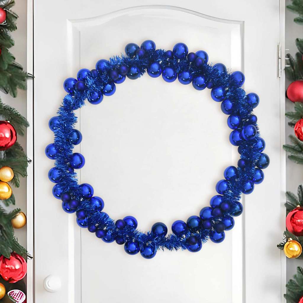 Vidaxx Guirnalda de bolas navideñas azul 186 cm poliestireno