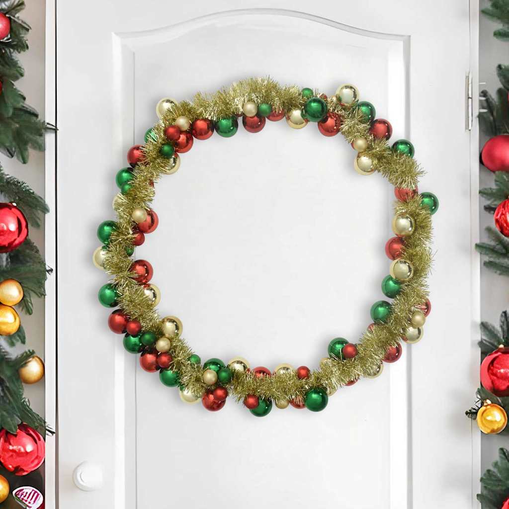 Vidaxx Guirnalda de bolas navideñas multicolor 186 cm poliestireno