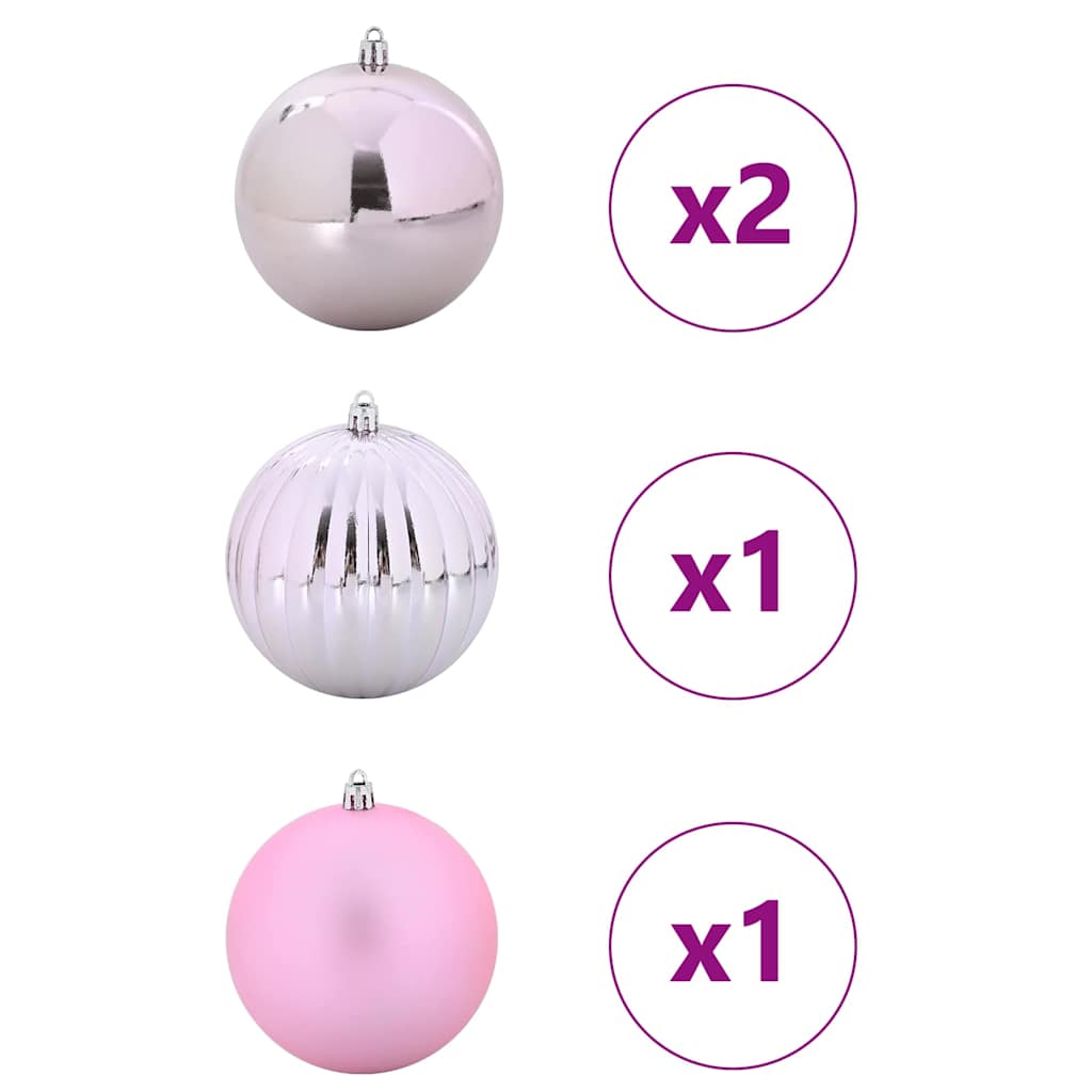 Vidaxl kerstbal set xxl 4 pcs roze kunststof