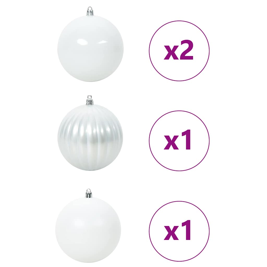 Vidaxl kerstbal set xxl 4 pcs wit kunststof