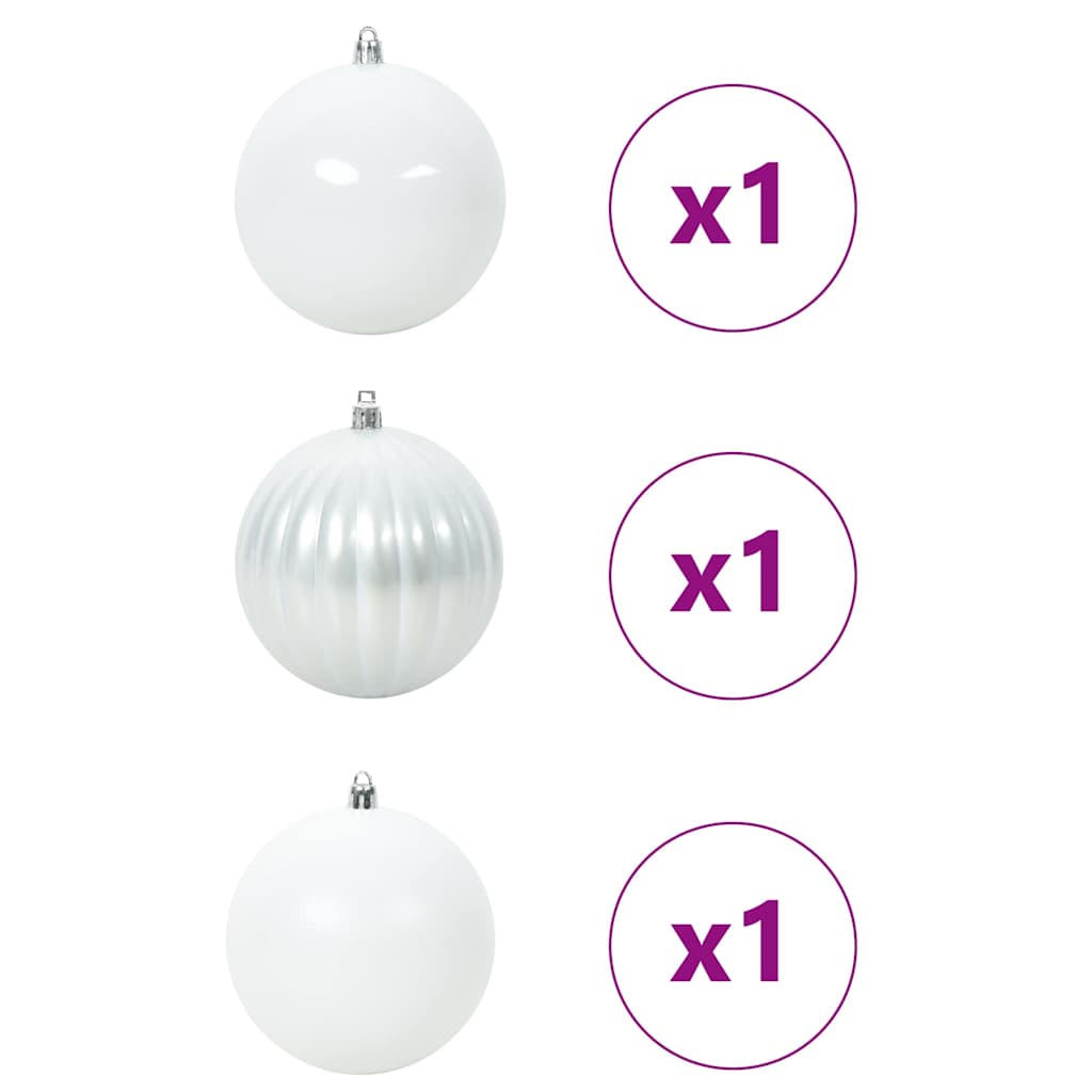 Vidaxl kerstbal set xxl 3 pcs wit kunststof