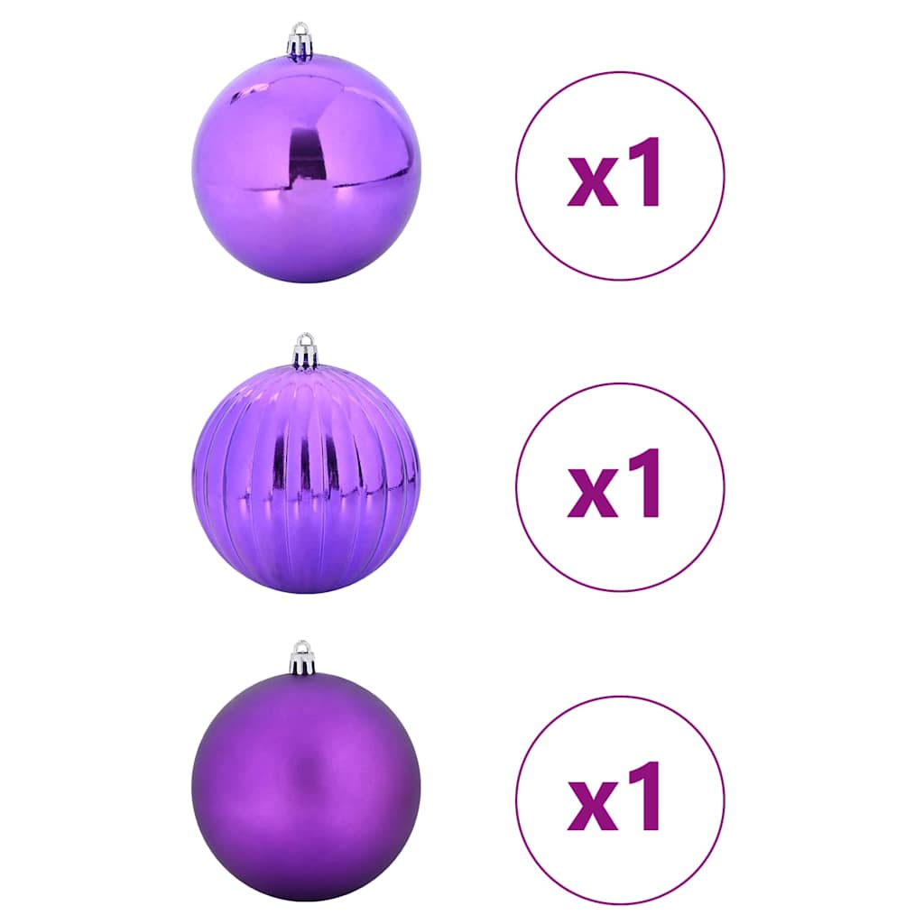 Vidaxl kerstbal set xxl 3 pcs lila kunststof