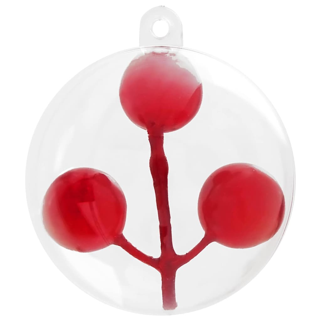 Vidaxl kerstbal set 25 pcs doorzichtig ø 10 cm