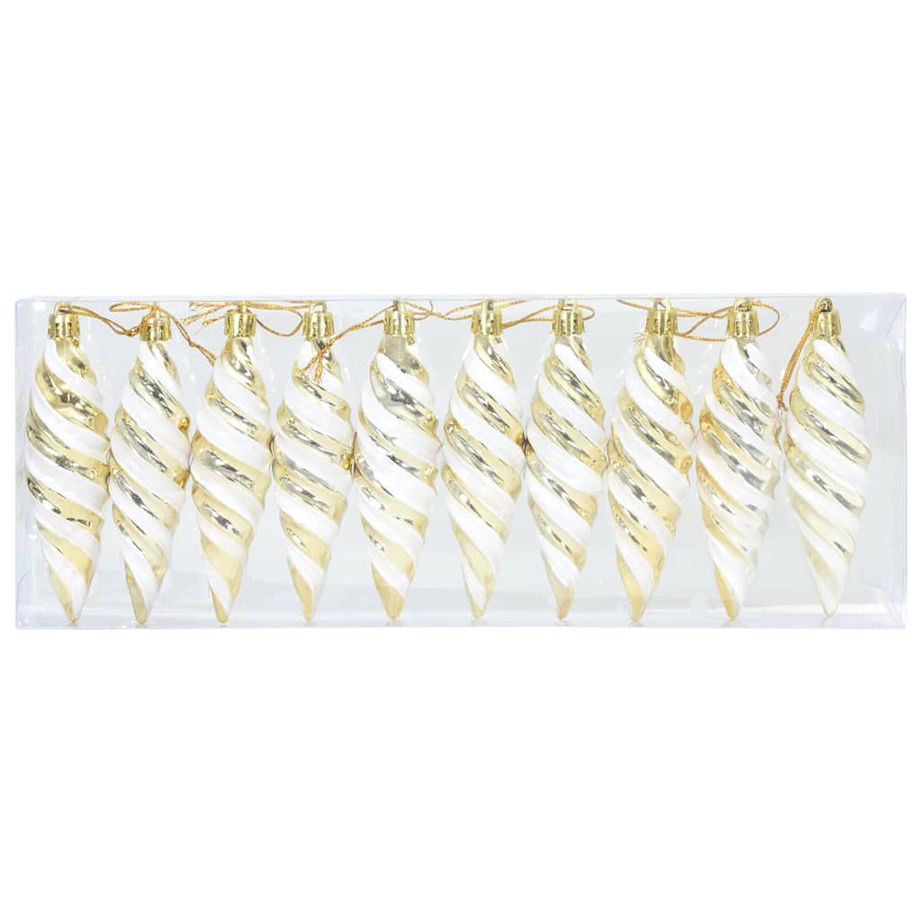Vidaxl kerst spiralvorm bal 40 pcs goud kunststof