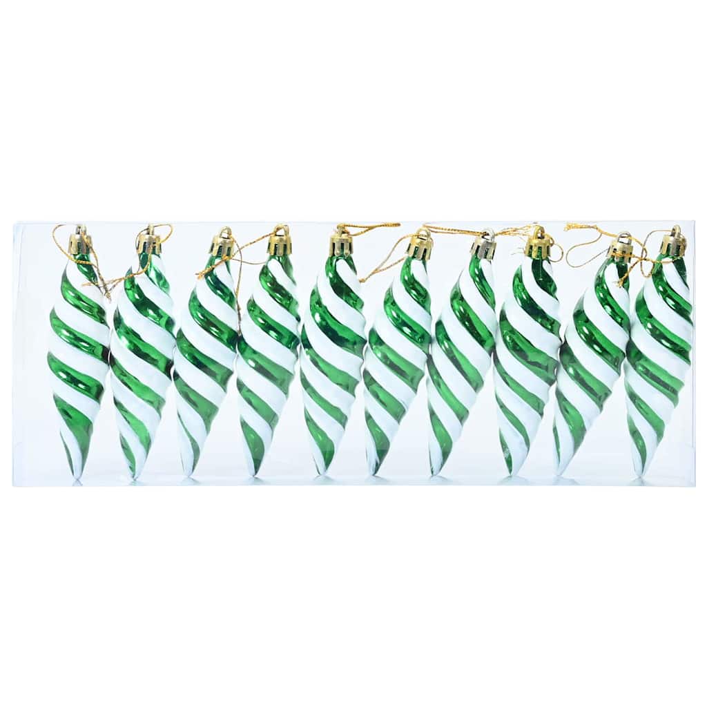 Vidaxl kerst spiralvorm bal 40 pcs groen kunststof