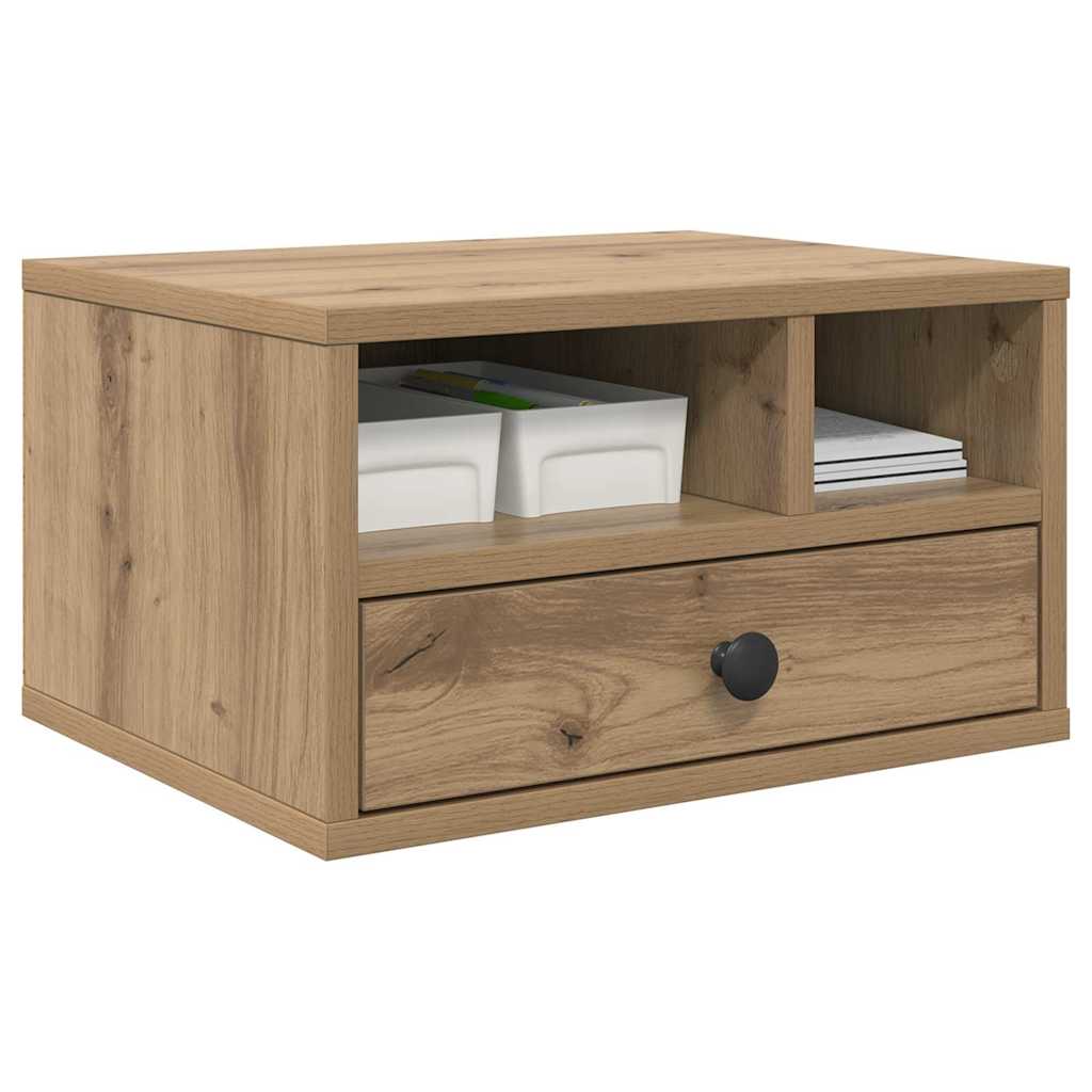 Vidaxl printerstand artisan eiken 40 x 32 x 24 cm bewerkt hout