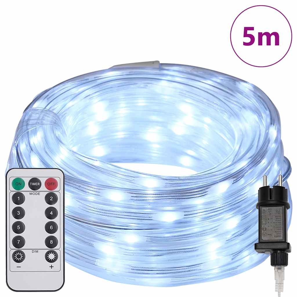 Vidaxl touwenlicht met 120 led koud wit 5 m pvc