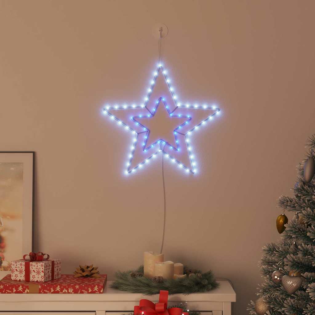 Vidaxl kerstster met 72 led koud wit 51,5 x 50 x 0,65 cm ijzer