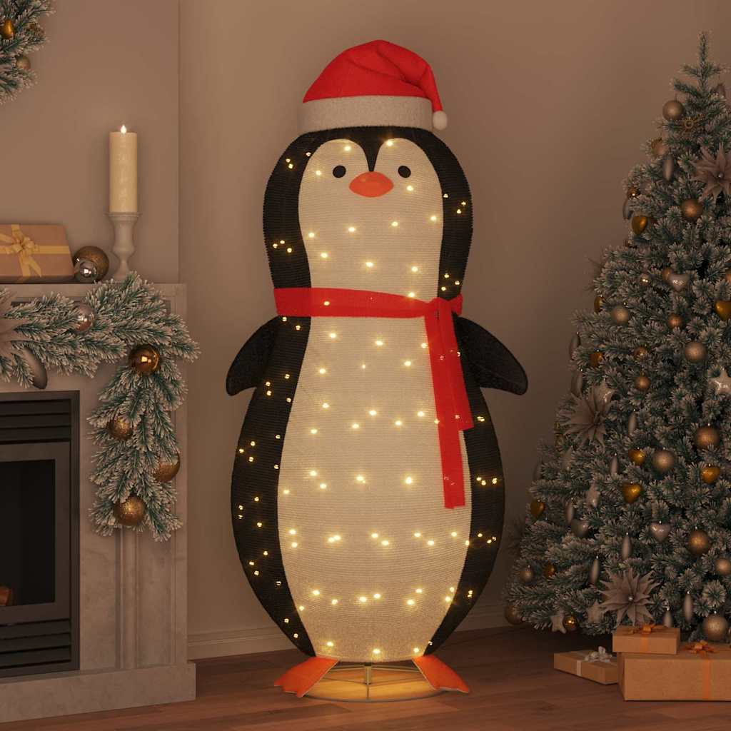 Vidaxl sneeuw pinguïn figuur met 600 led warmwit 78 x 178 cm stof