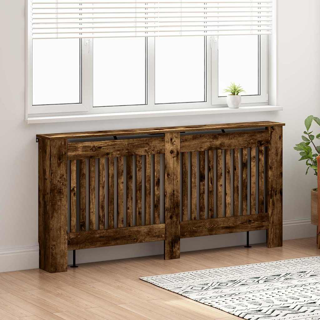 Vidaxl radiatorafdekking gerookt eiken 172 x 19 x 81,5 cm bewerkt hout