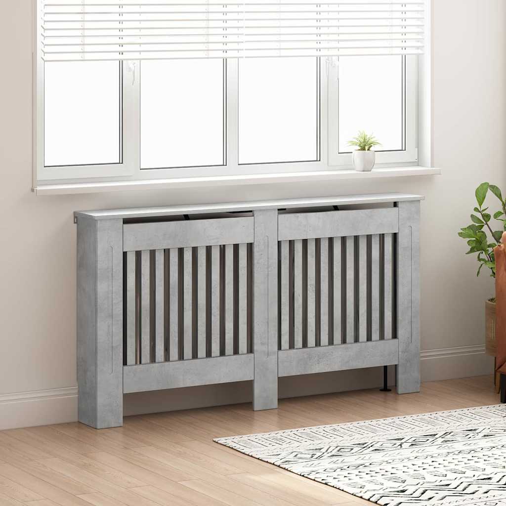 Copriradiatore Vidaxx grigio cemento 152 x 19 x 81,5 cm in multistrato