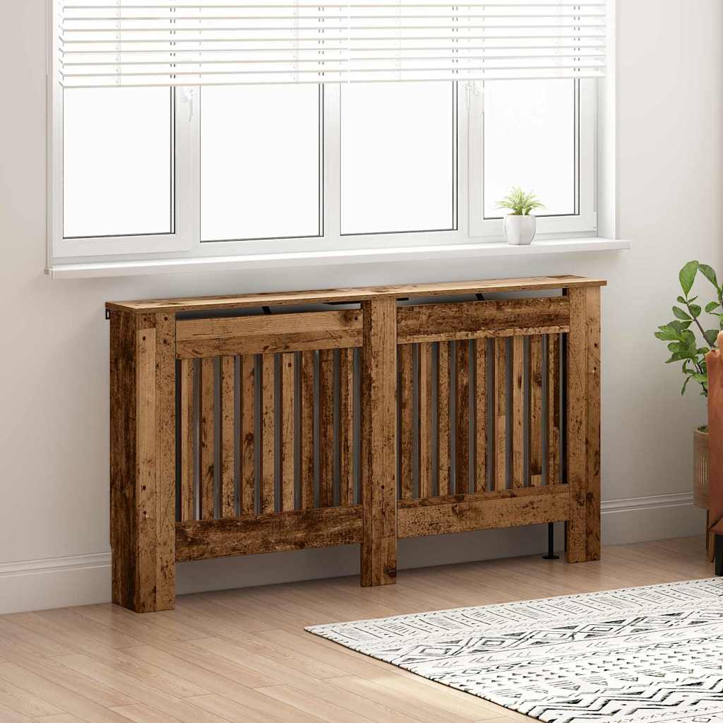 Vidaxl radiatorafdekking oud hout 152 x 19 x 81,5 cm bewerkt hout
