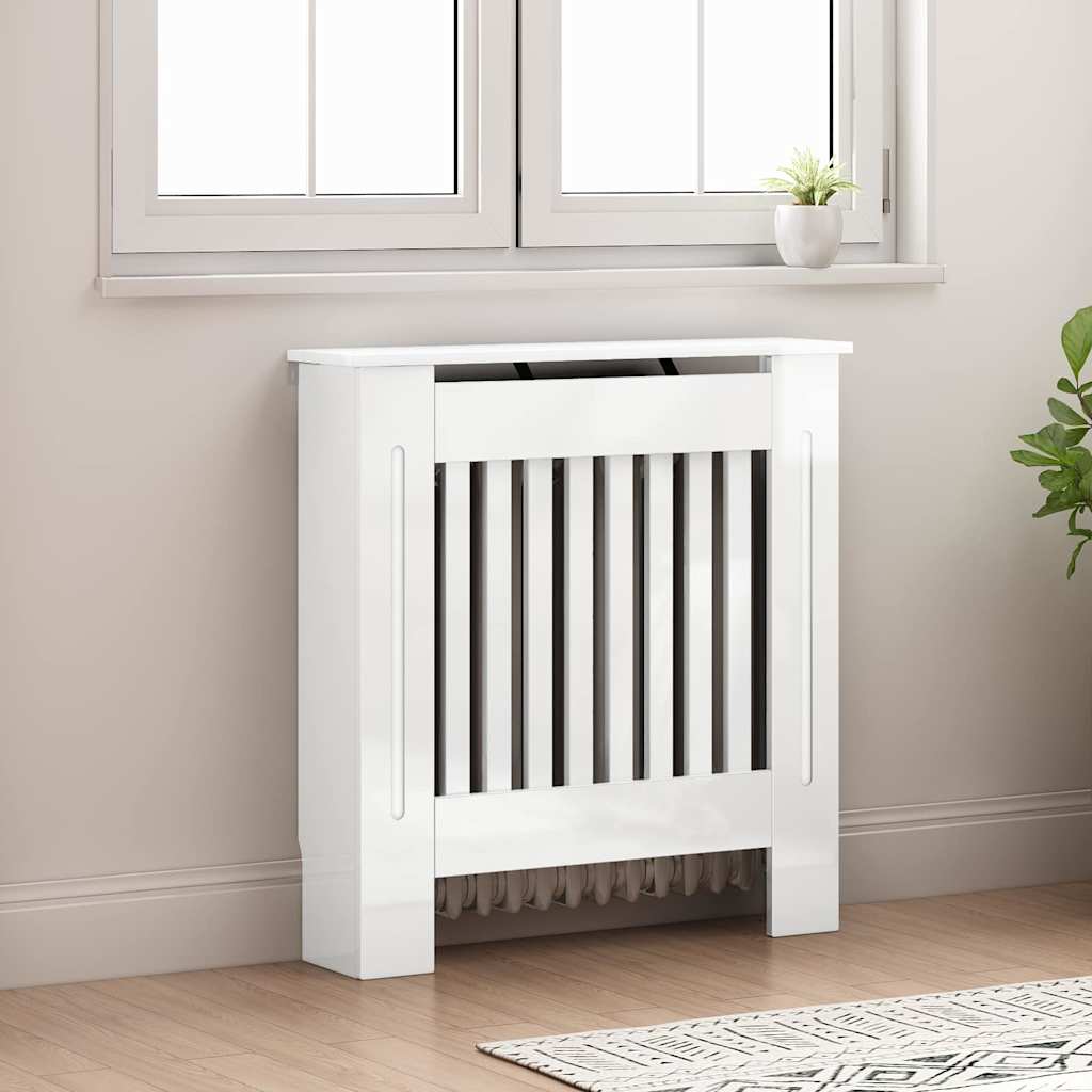Vidaxl radiatorafdekking hoogglans wit 78 x 19 x 81,5 cm bewerkt hout