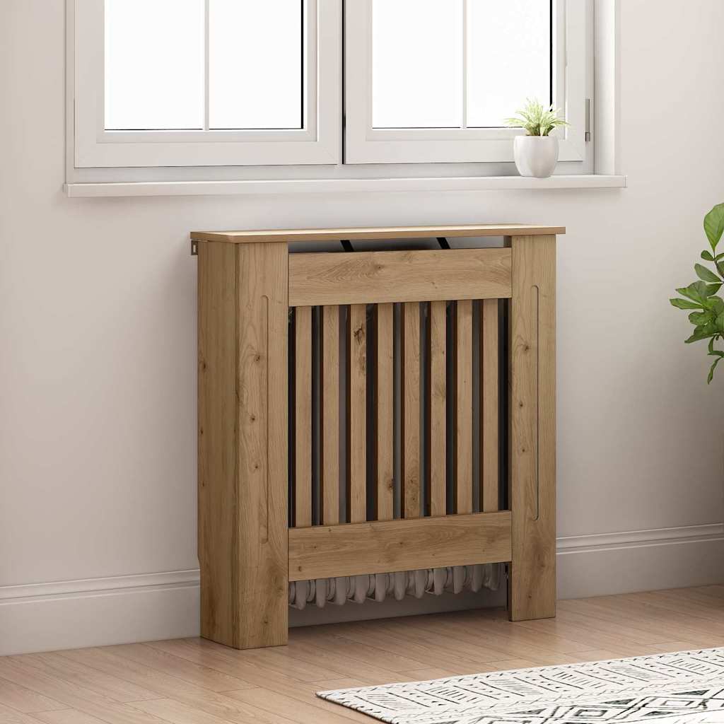 Vidaxl radiatorafdekking artisan eiken 78 x 19 x 81,5 cm bewerkt hout