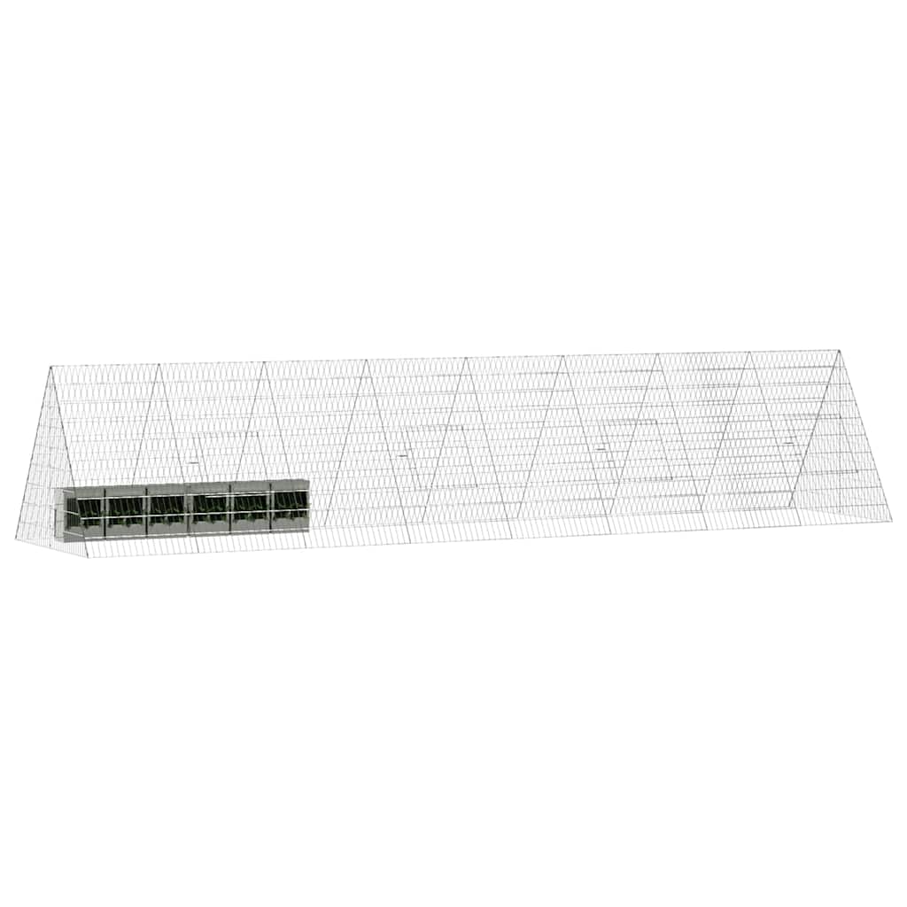 Jaula para conejos vidaxl plata 215 x 100 x 85 cm acero galvanizado