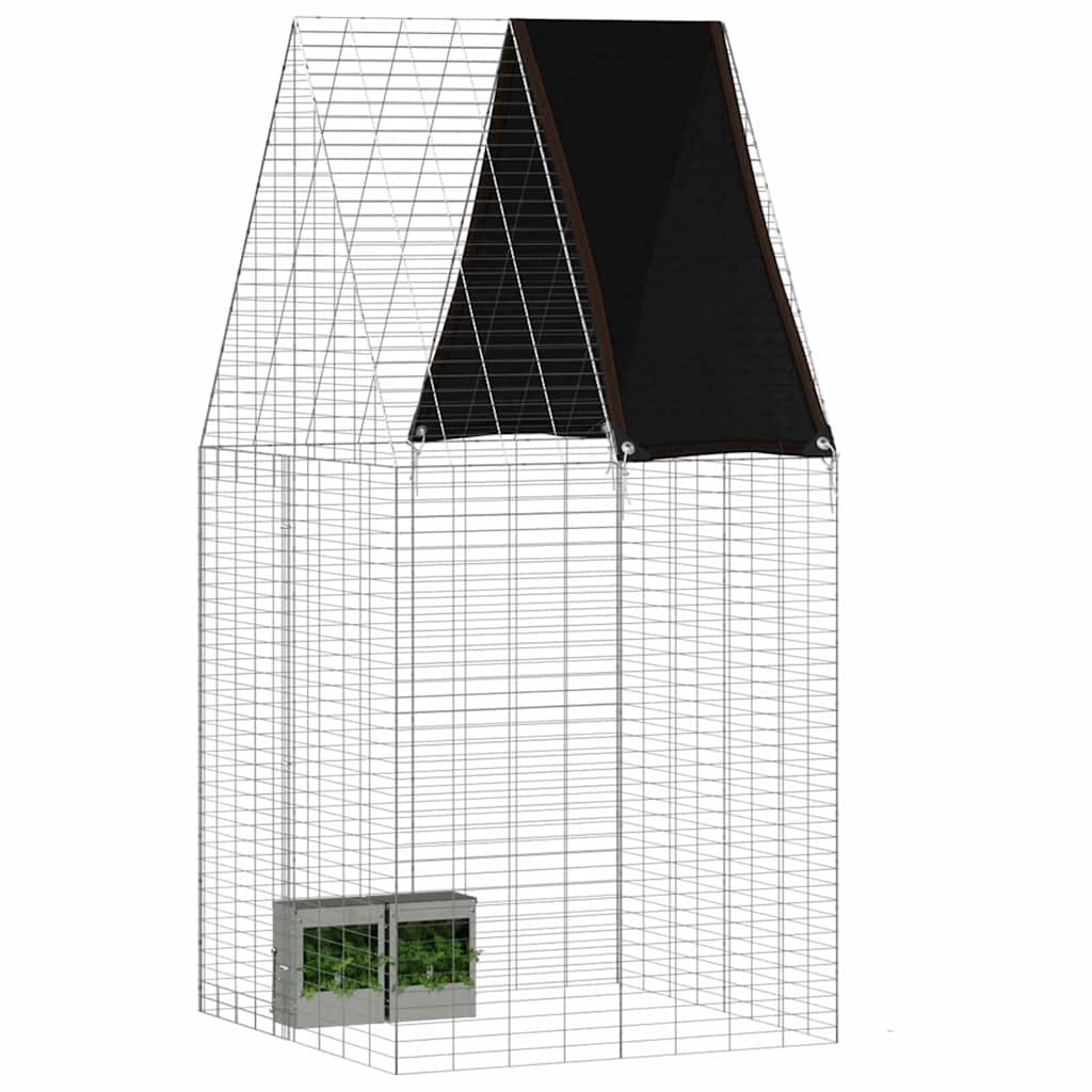 Jaula para conejos vidaxl plata 100 x 100 x 210 cm acero galvanizado