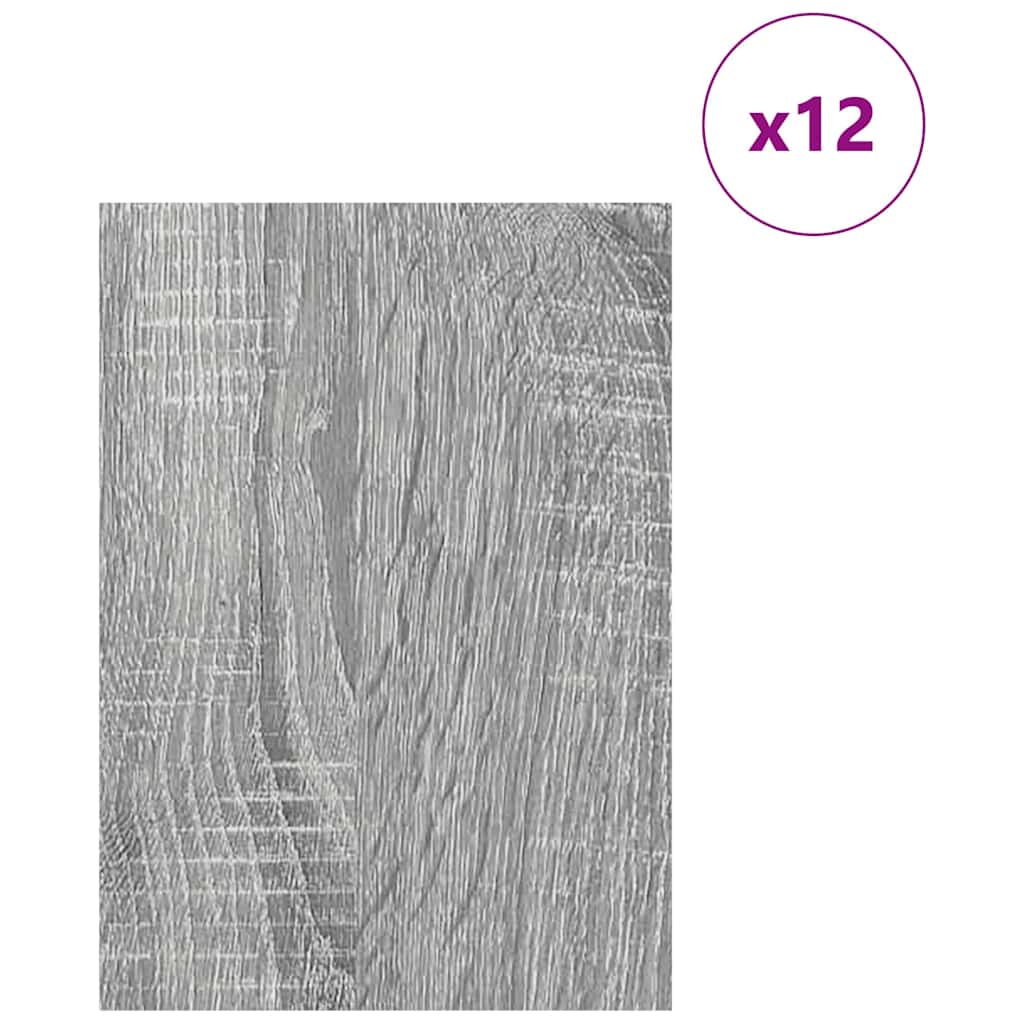 Vidaxl decorpanelen 12 pcs grijs sonoma 21 x 30 x 0,27 cm bewerkt hout