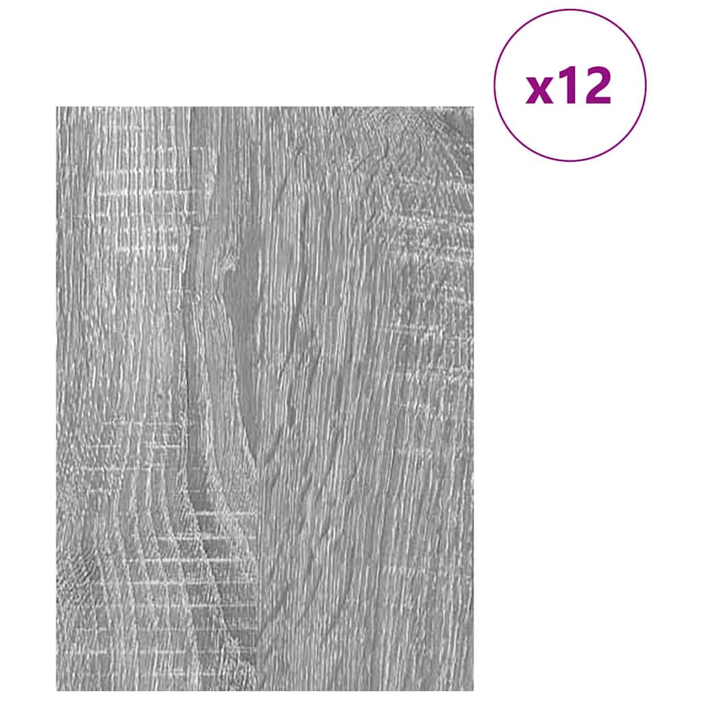 Pannelli decorativi Vidaxx 12 pezzi grigio sonoma 30 x 42 x 0,27 cm legno composito