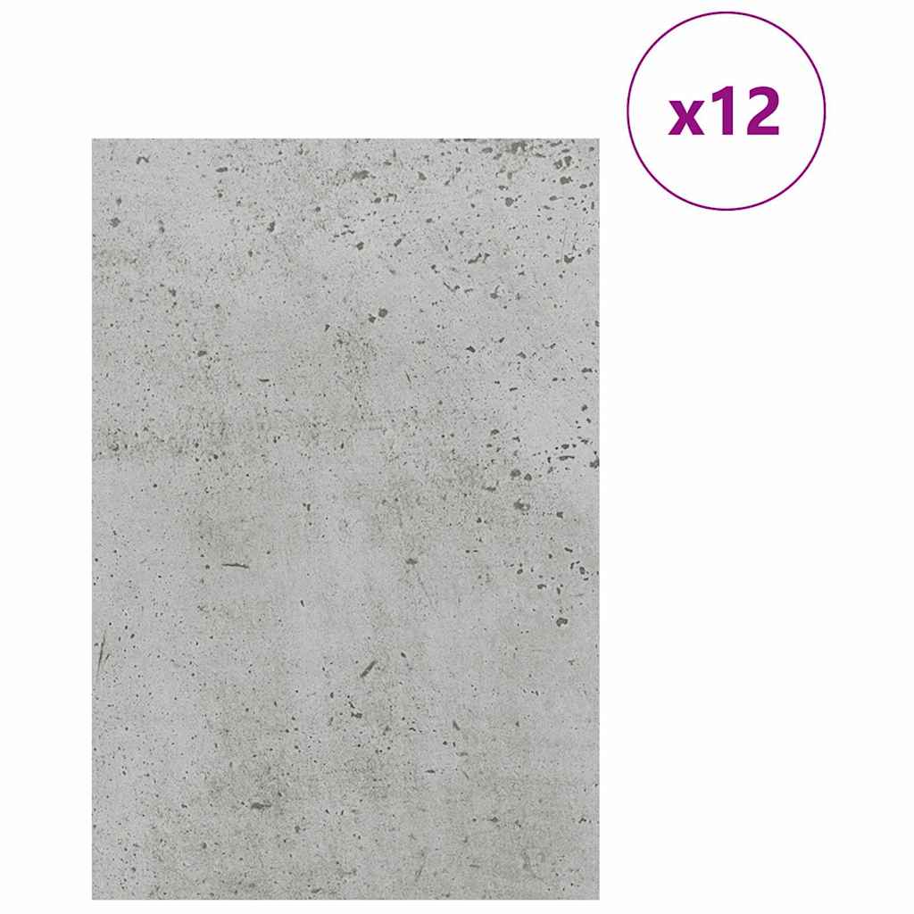 Pannelli decorativi Vidaxx 12 pezzi grigio cemento 40 x 60 x 0,27 cm legno composito