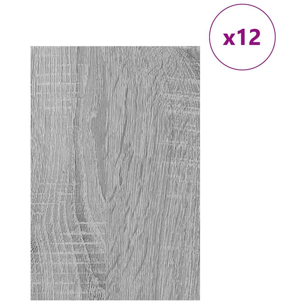Vidaxl decorpanelen 12 pcs grijs sonoma 40 x 60 x 0.27 cm bewerkt hout