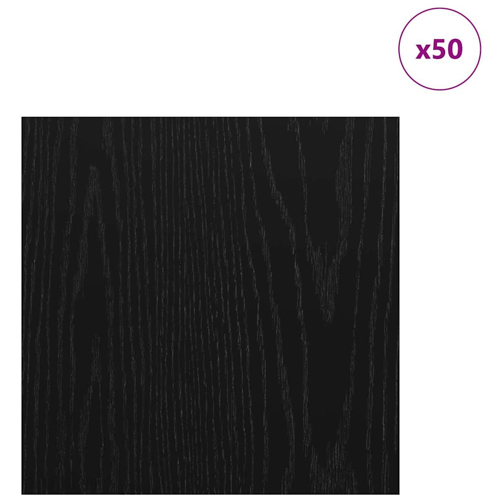 Vidaxl decorpanelen 50 pcs zwart eiken 30 x 30 x 0,27 cm bewerkt hout