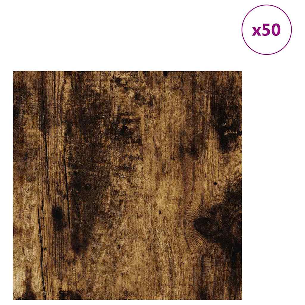 Vidaxl decorpanelen 50 pcs gerookt eiken 30 x 30 x 0,27 cm