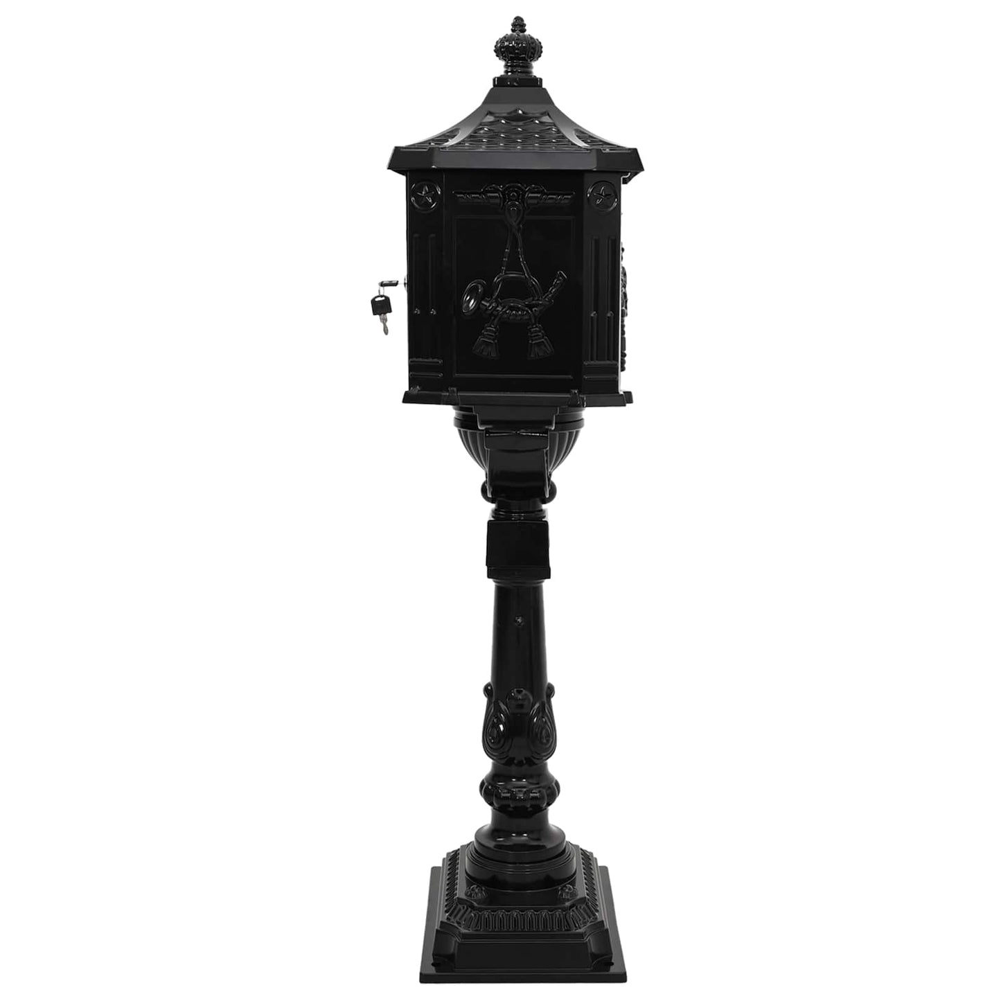 Cassetta postale Vidaxx in piedi nera 42,5 x 29,5 x 117 cm in alluminio pressofuso