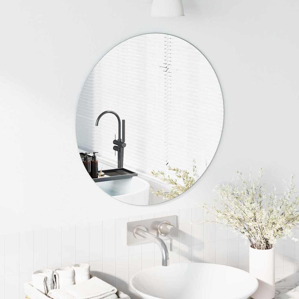 Vidaxl wandspiegel rond ø 60 cm gehard glas