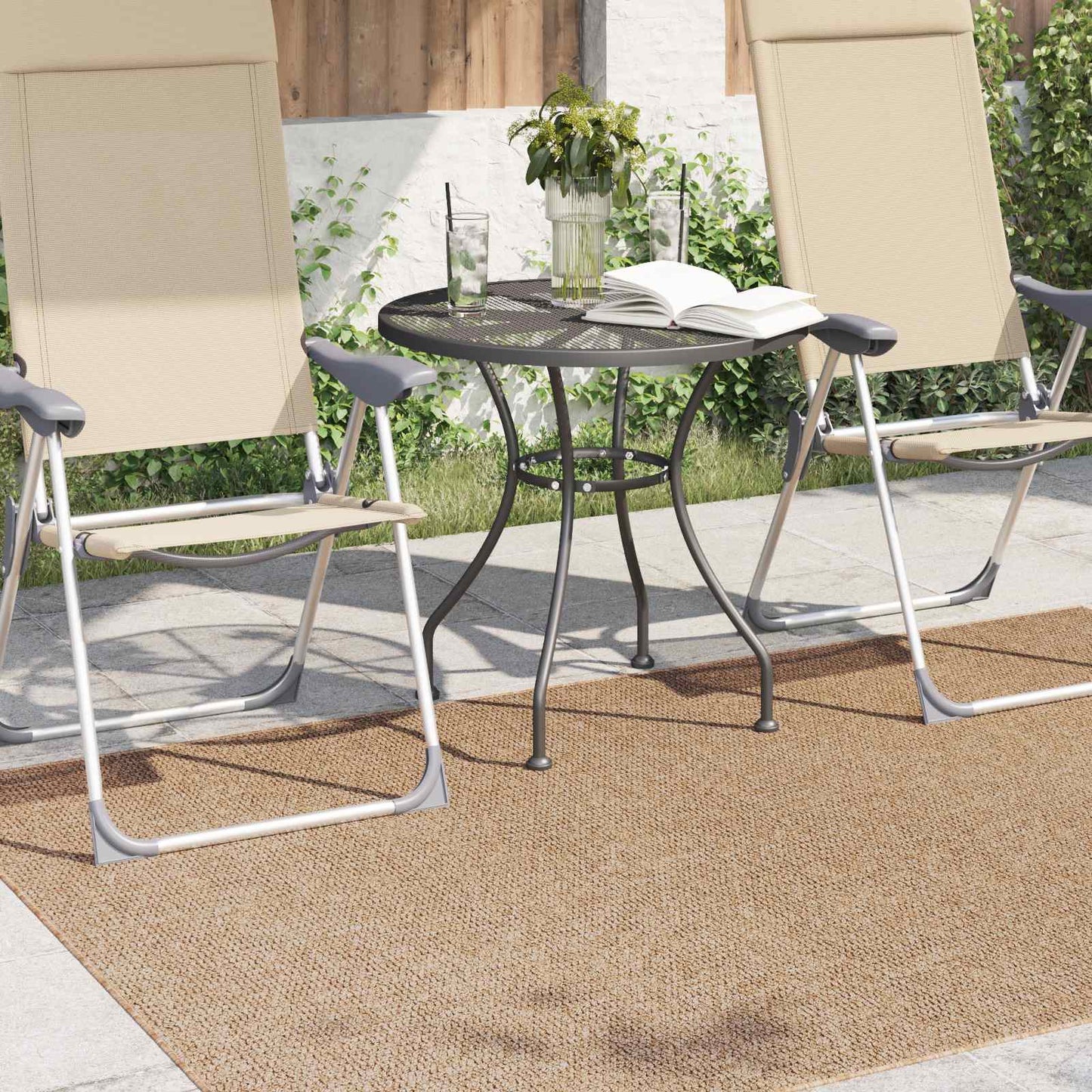 Vidaxl vloerkleden rechthoekig huarte naturel 170 x 120 cm polyester