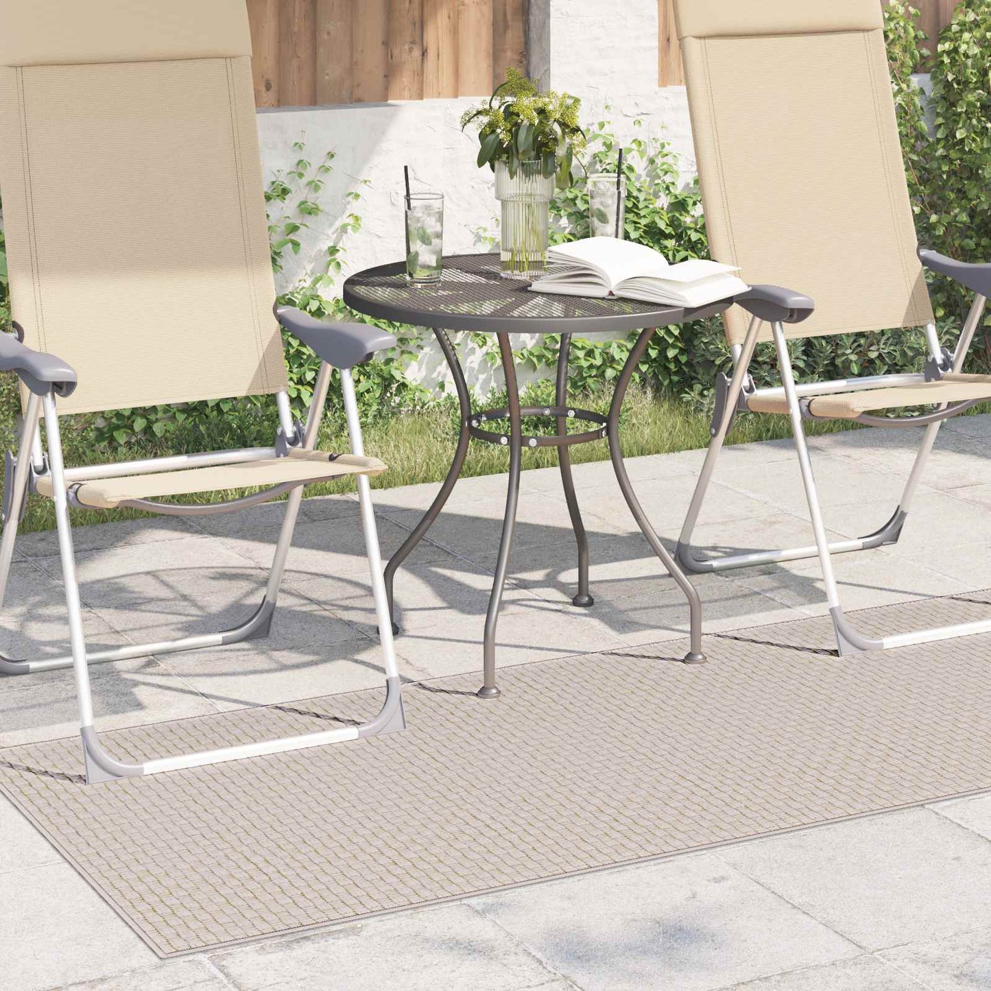 Vidaxl vloerkleden rechthoekig huarte crème 150 x 80 cm polyester