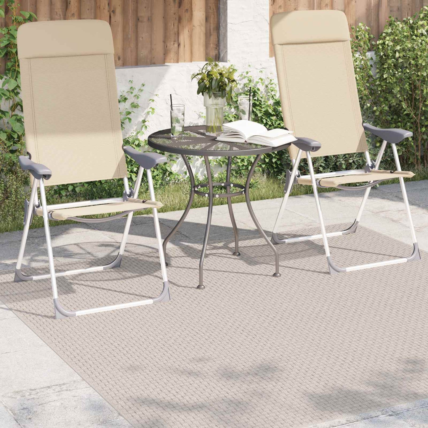 Vidaxl vloerkleden vierkant huarte crème 200 x 200 cm polyester