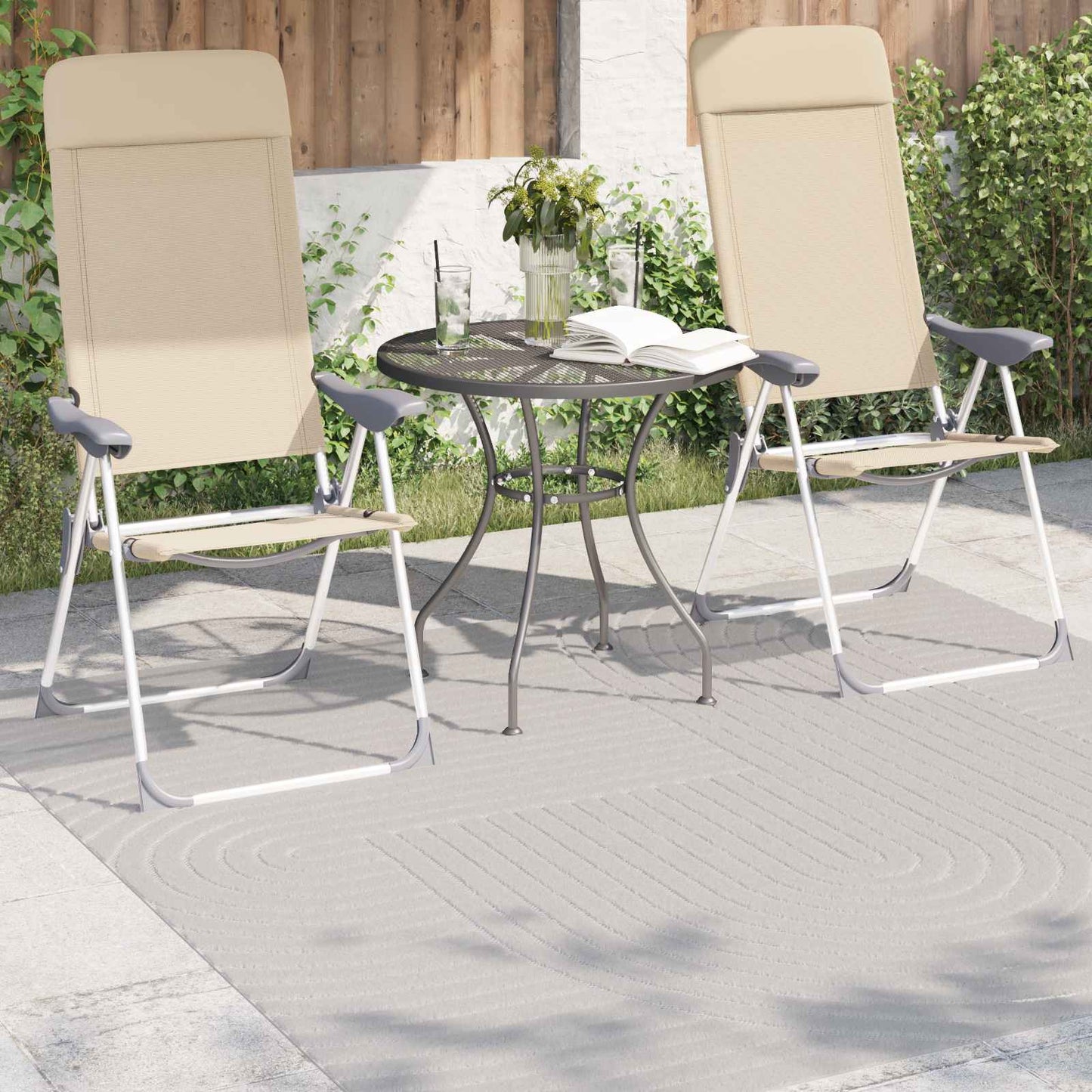 Vidaxl vloerkleden vierkant huarte crème 200 x 200 cm polyester