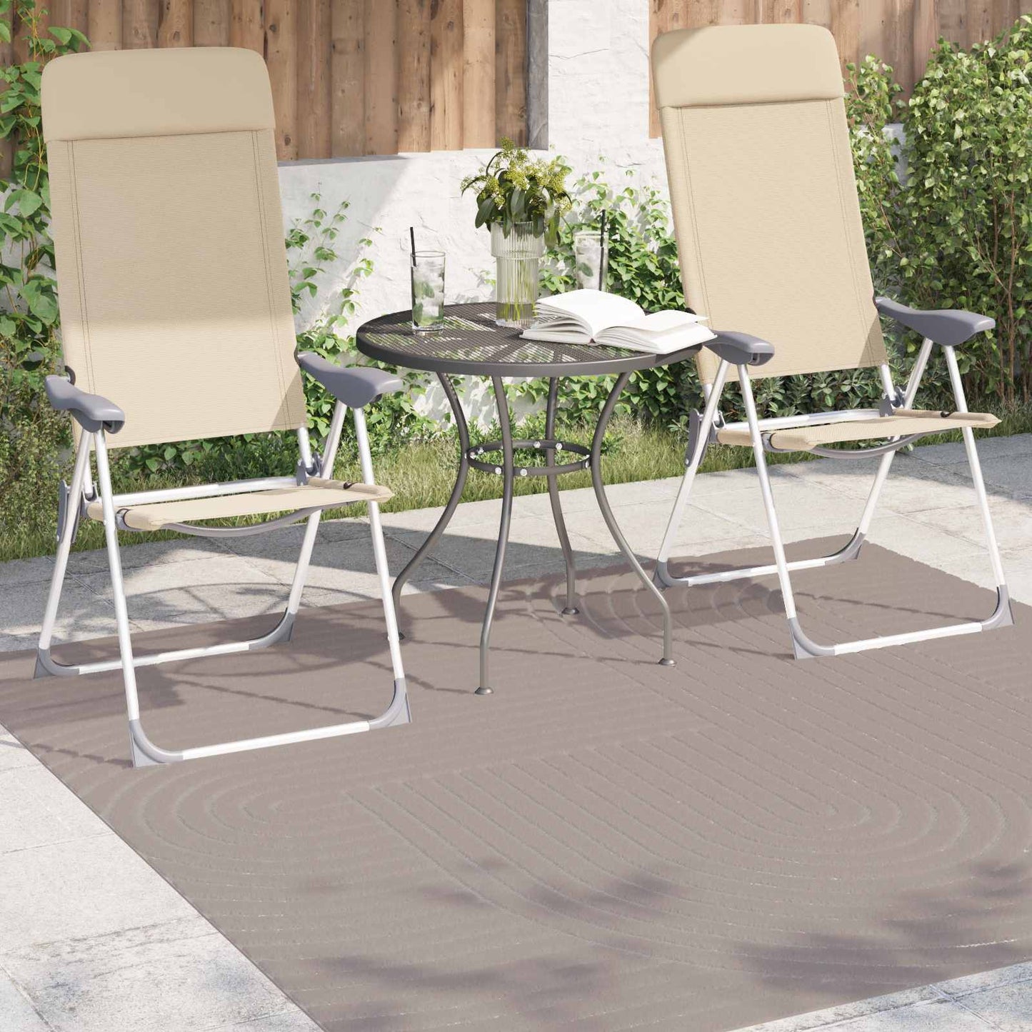 Vidaxl vloerkleden vierkant huarte beige 200 x 200 cm polyester