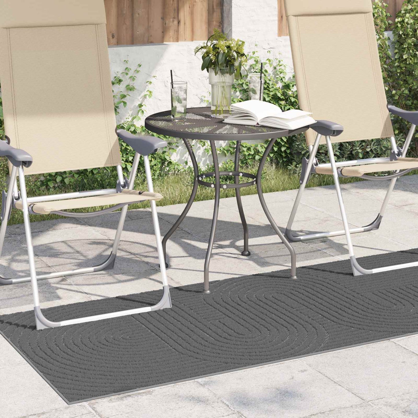 Vidaxl vloerkleden rechthoekig huarte antraciet 200 x 80 cm polyester