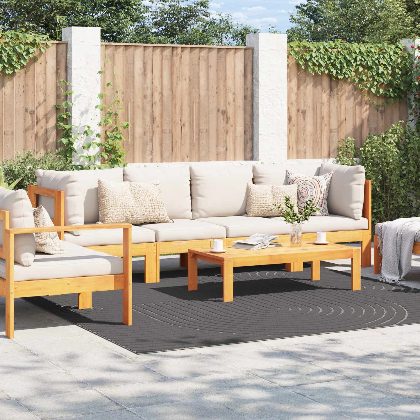 Vidaxl vloerkleden vierkant huarte antraciet 240 x 240 cm polyester