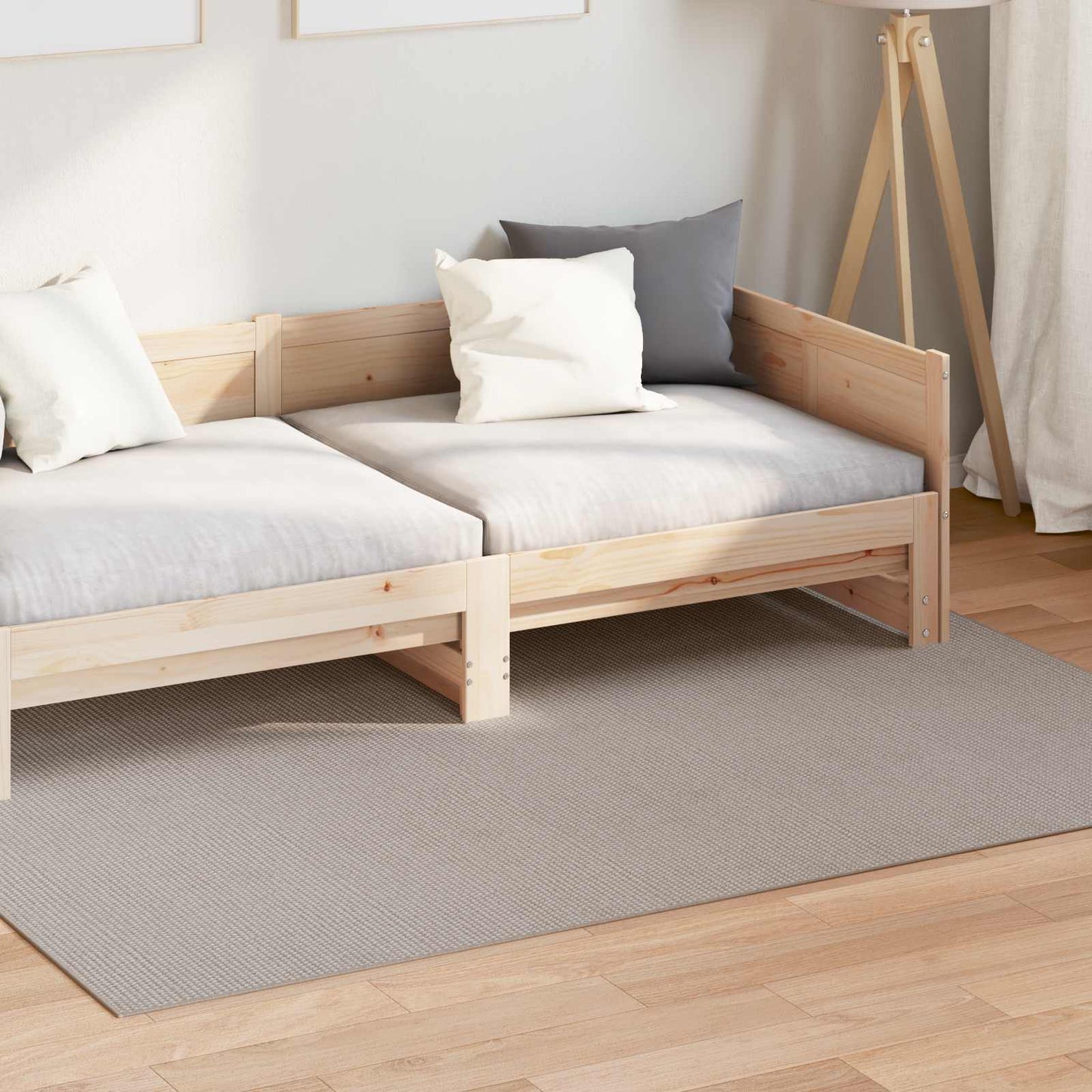 Vidaxl vloerkleden huarte crème en taupe 200 x 140 cm polyester