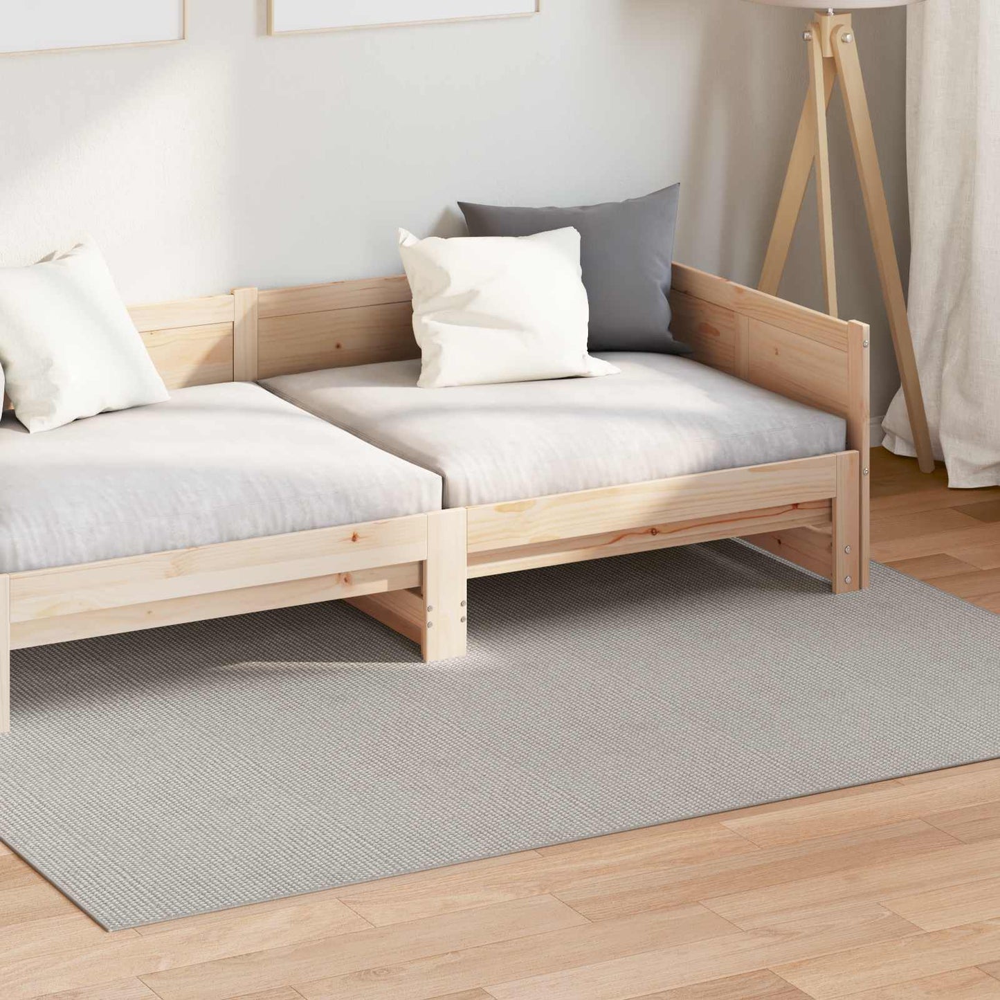 Vidaxl vloerkleden huarte crème en grijs 230 x 160 cm polyester