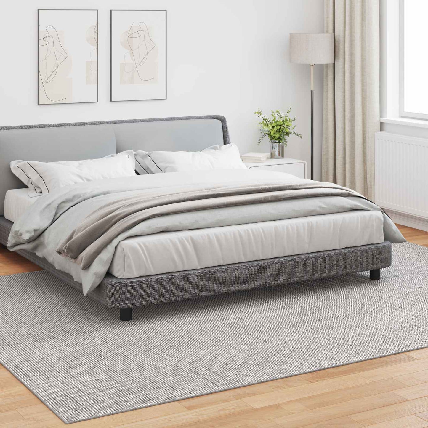Vidaxl vloerkleden huarte crème en grijs 340 x 240 cm polyester