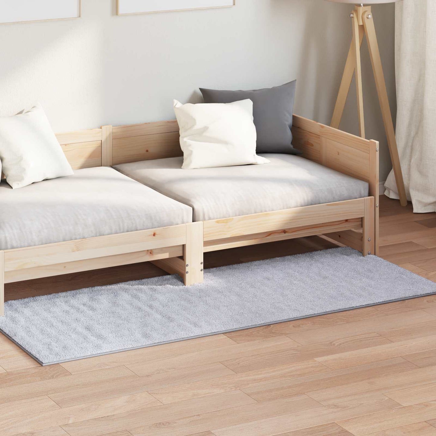 Vidaxl vloerkleden rechthoekig huarte grijs 150 x 80 cm polyester