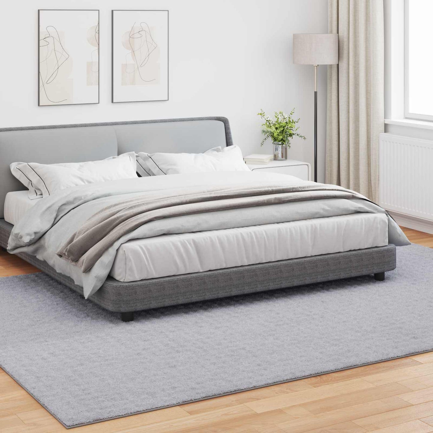 Vidaxl vloerkleden rechthoekig huarte grijs 280 x 200 cm polyester