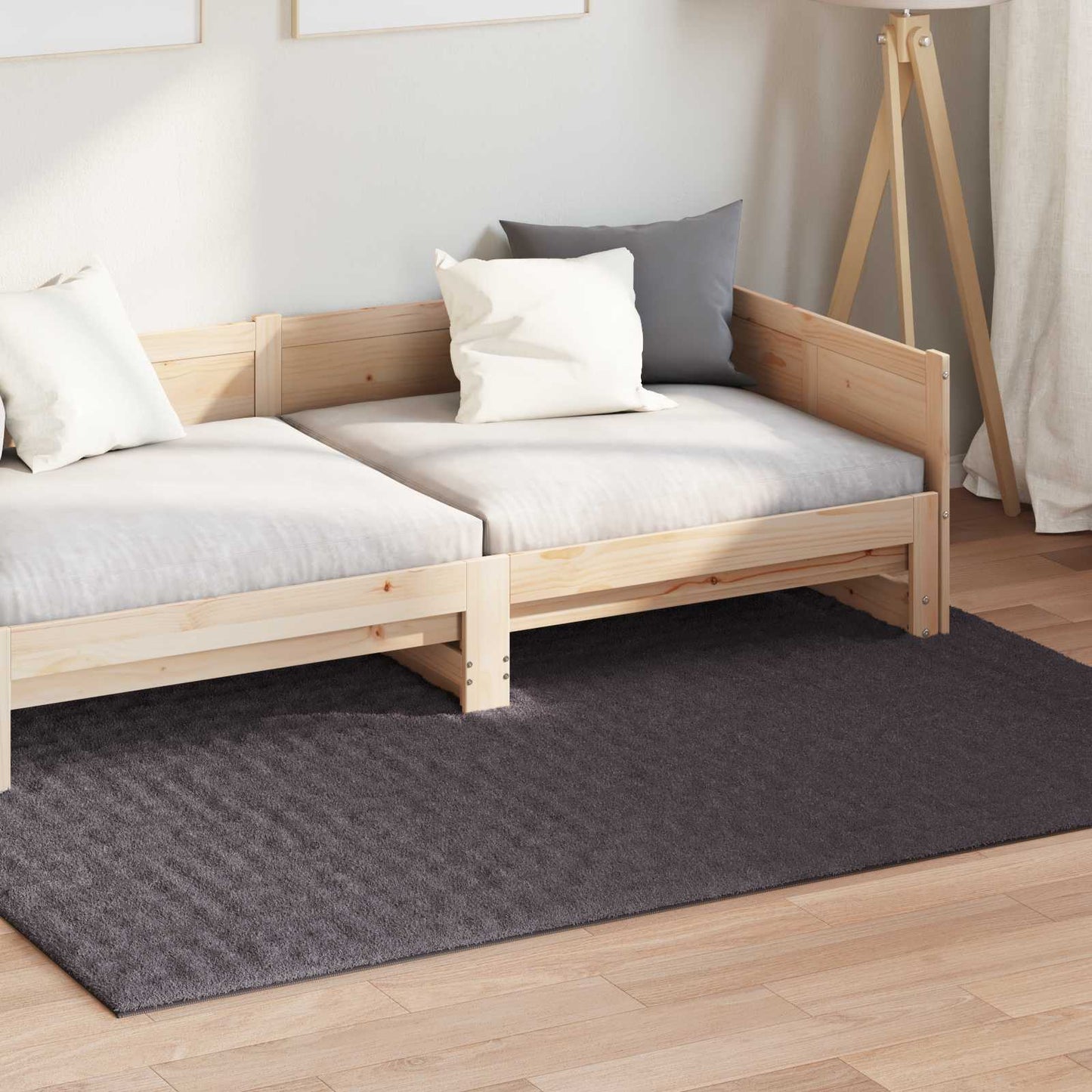 Vidaxl vloerkleden rechthoekig huarte antraciet 170 x 120 cm polyester