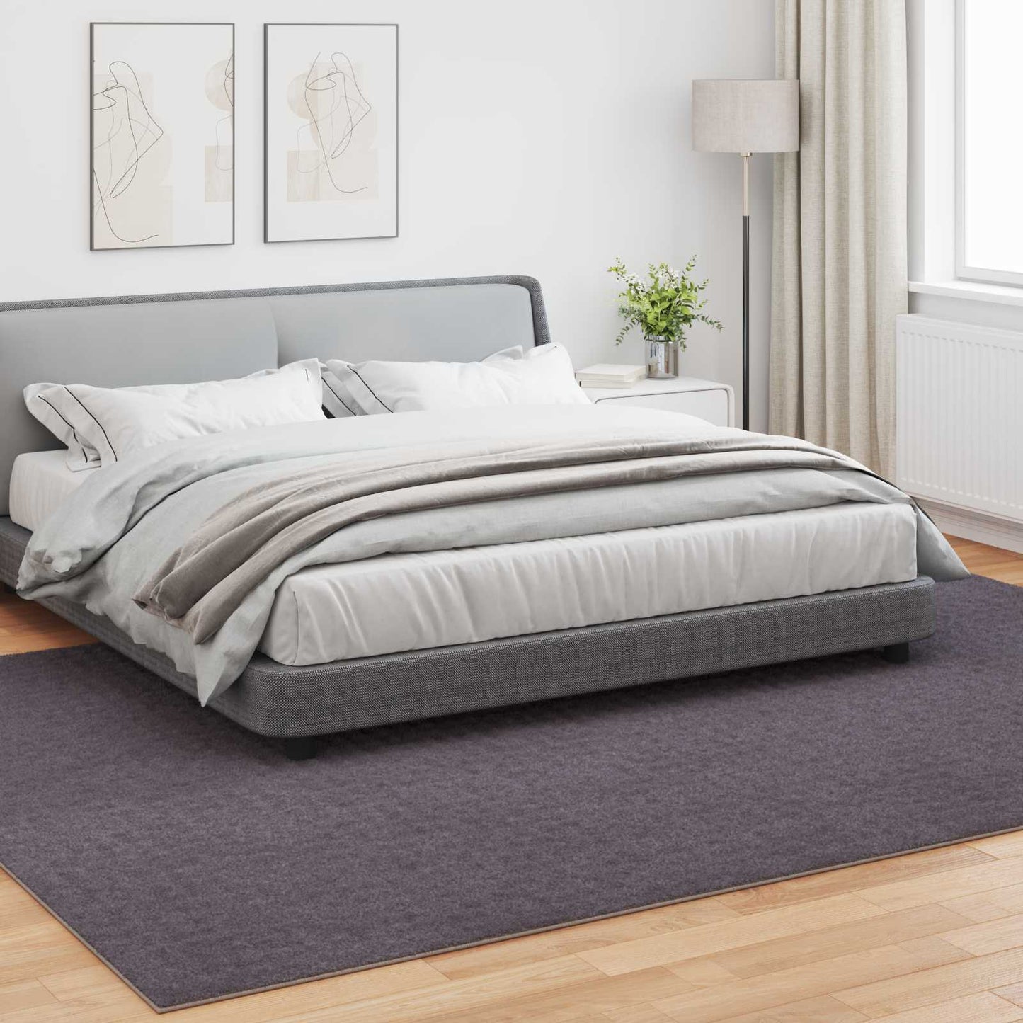 Vidaxl vloerkleden rechthoekig huarte antraciet 280 x 200 cm polyester