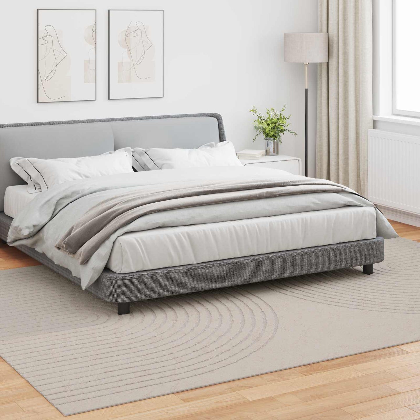 Vidaxl vloerkleden rechthoekig huarte crème 280 x 200 cm polyester