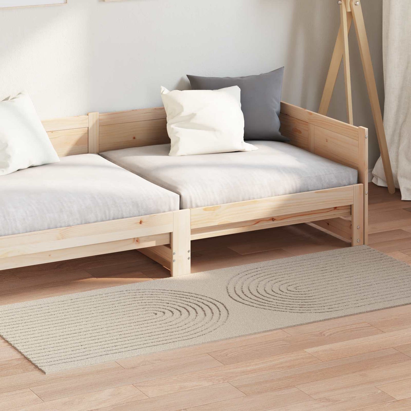 Vidaxl vloerkleden rechthoekig huarte beige 200 x 80 cm polyester