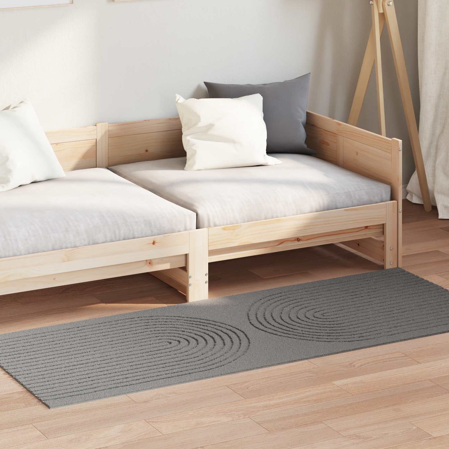 Vidaxl vloerkleden rechthoekig huarte grijs 200 x 80 cm polyester