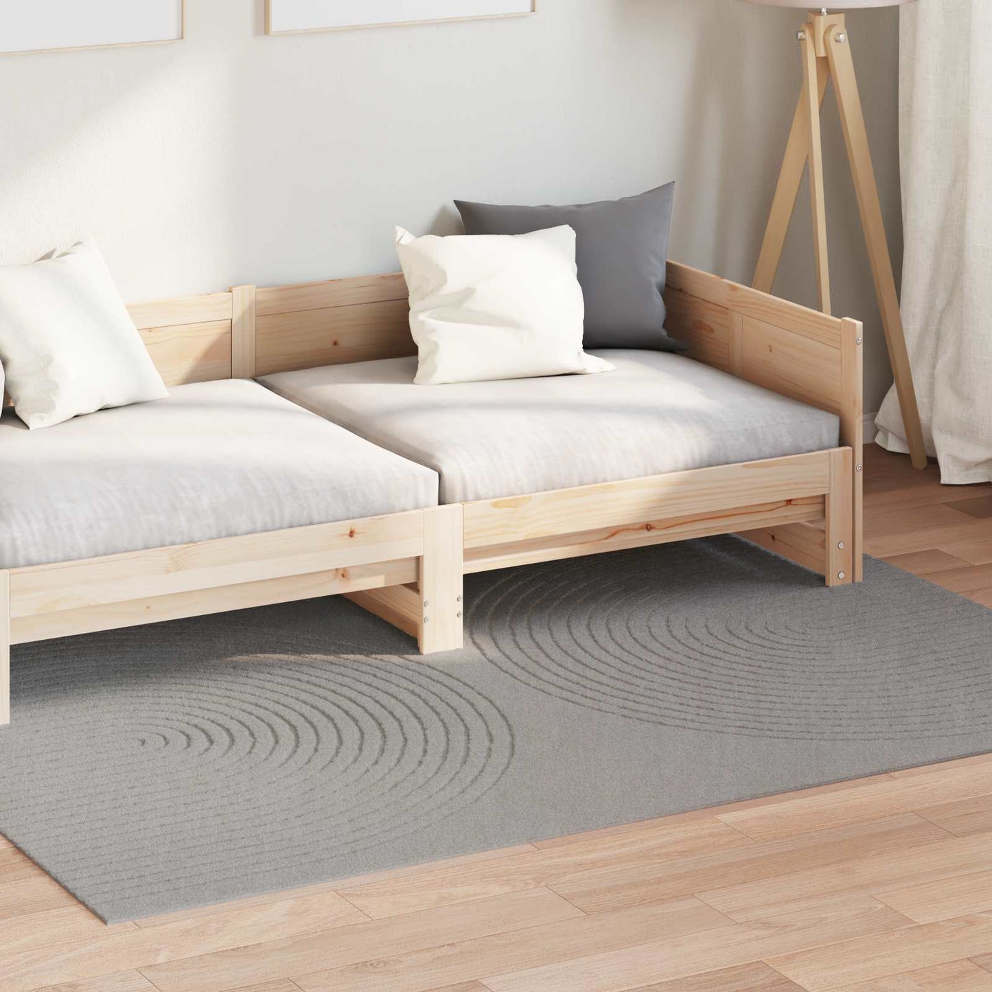 Vidaxl vloerkleden rechthoekig huarte grijs 170 x 120 cm polyester