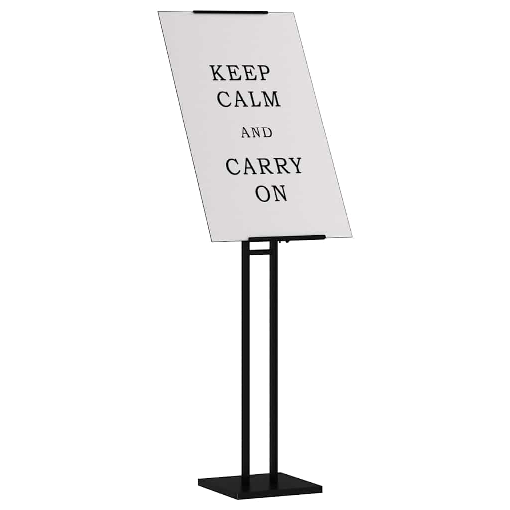 Vidaxl beurs displays 2 pcs zwart 26,5 x 26,5 x 150 cm staal
