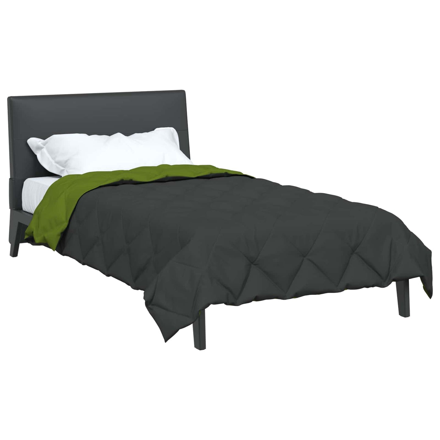 Piumino estivo Vidaxl verde e antracite 200 x 135 cm in microfibra